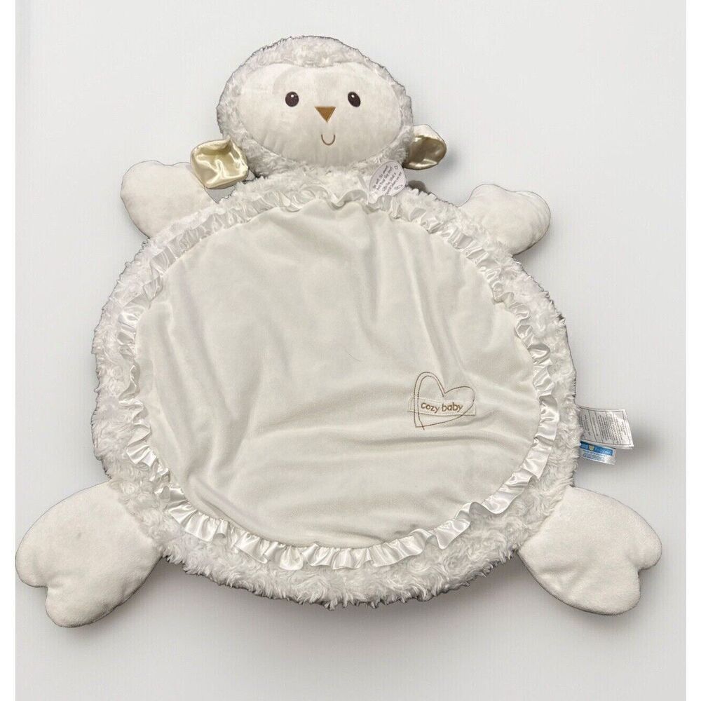 Bestever Baby Mat, Lamb Sheep Tummy Time Play Baby Lovey, unisex white fuzzy